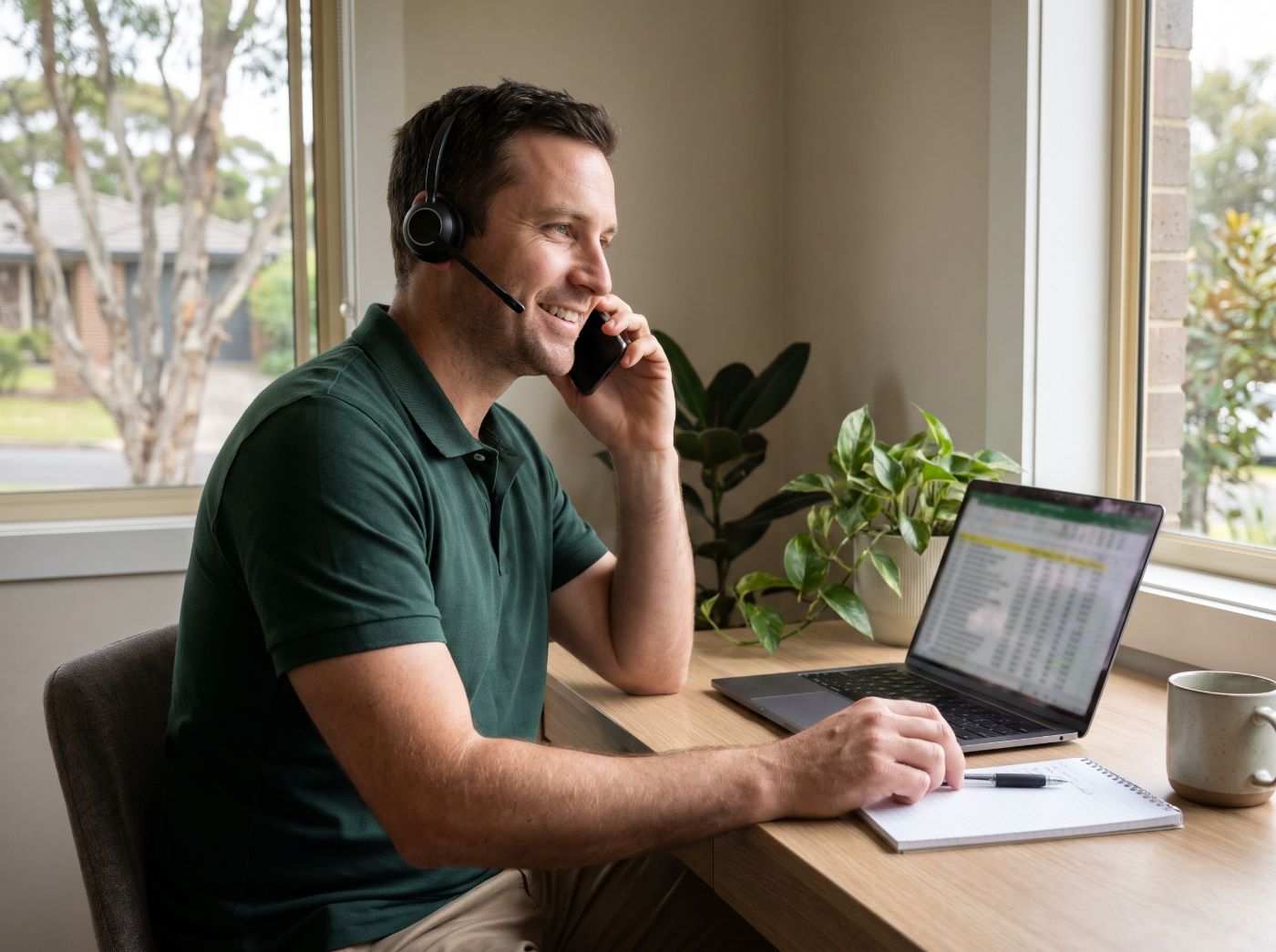Greenlight broker on a call with a buyer